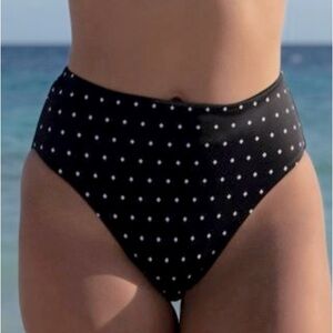 Size 16 18 Allure Ming Bikini‎ Brief Swim Bottoms High Waist Polka Dot